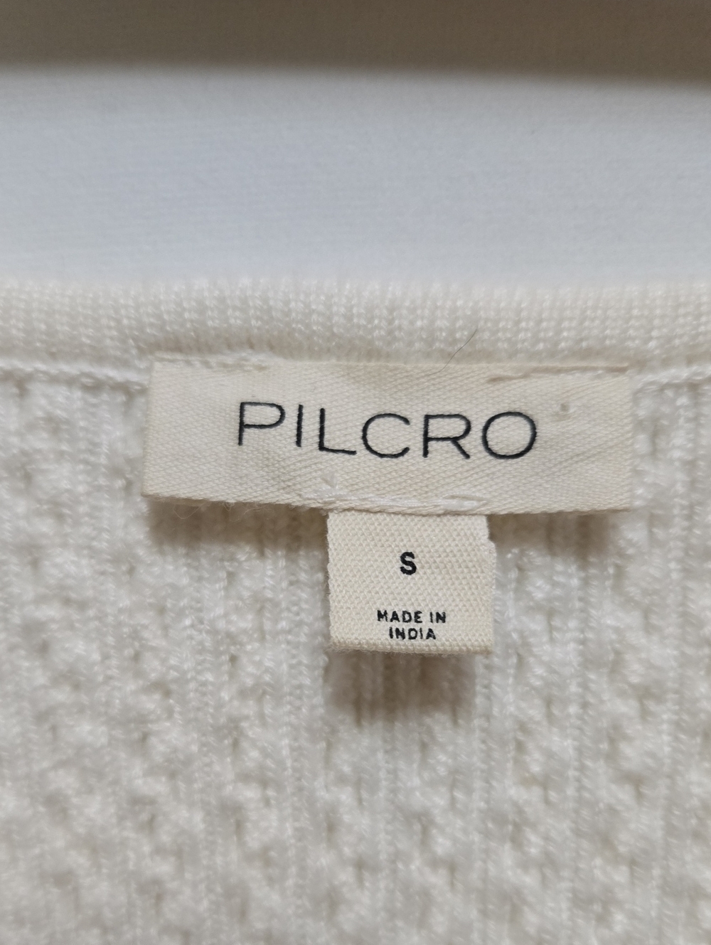 Pilcro Crafted Bib Sweater Tank Top S Cream Ivory Lace Peasant Feminine Ruffle - Picture 5 of 13